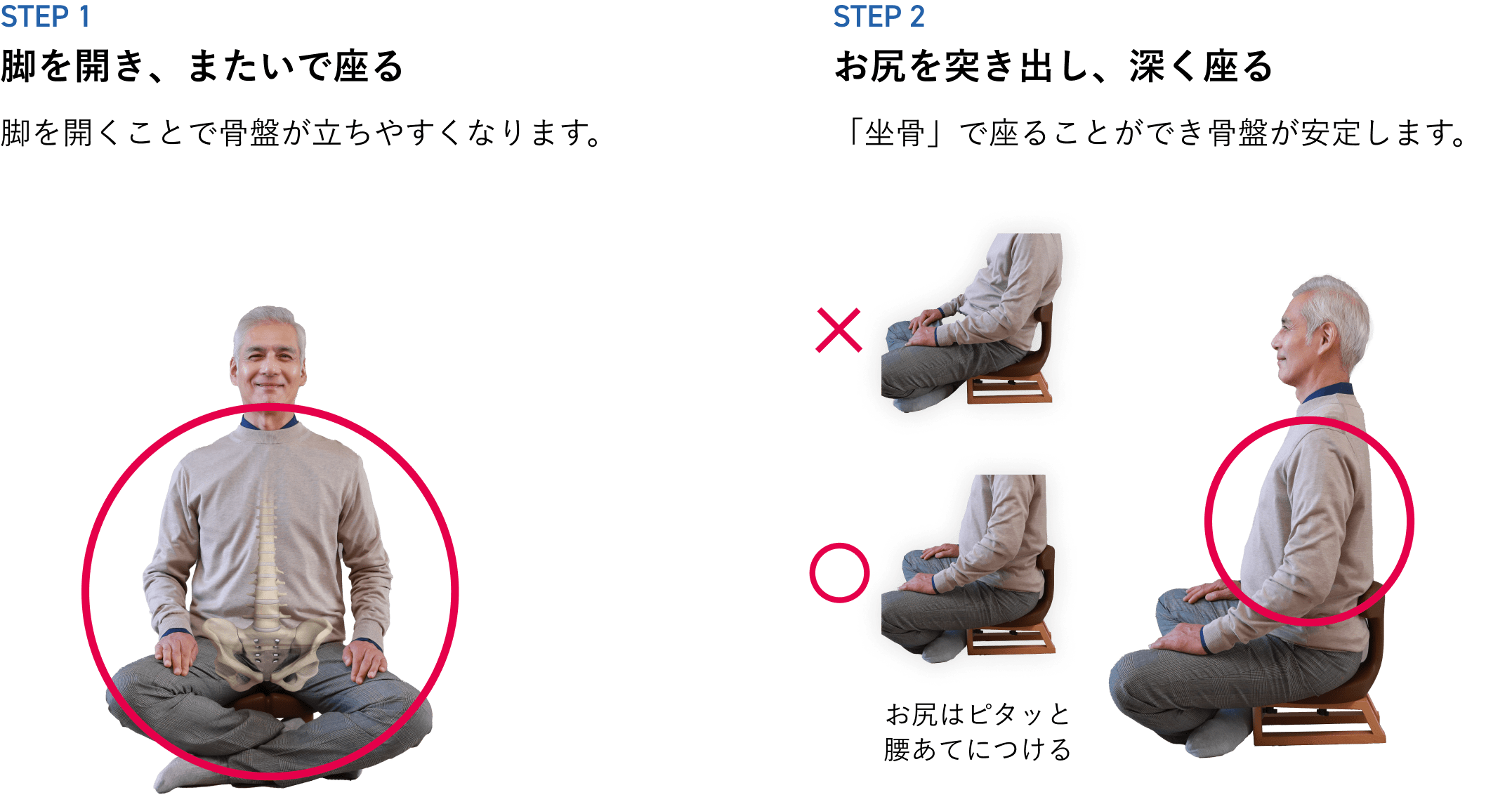 アーユル・チェアー あぐらイス 使いかた