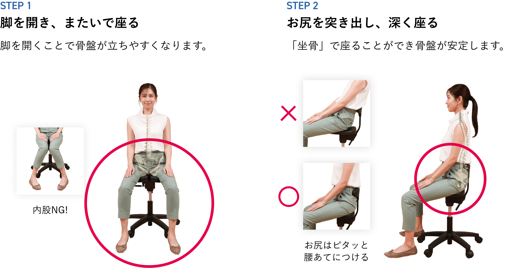 アーユル・チェアー プレミアムモデル 01（ゼロワン） 使いかた